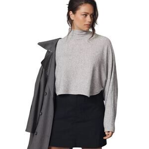 ANTHROPOLOGIE PILCRO Women’s Cozy Ribbed Mockneck Batwing Pullover